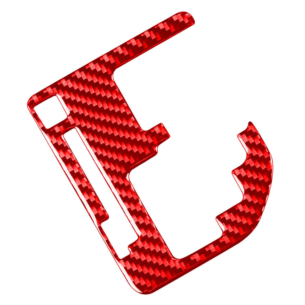Interior Gear Shift Panel Cover Trim Carbon Fiber for Toyota Tundra 2014-21 RED