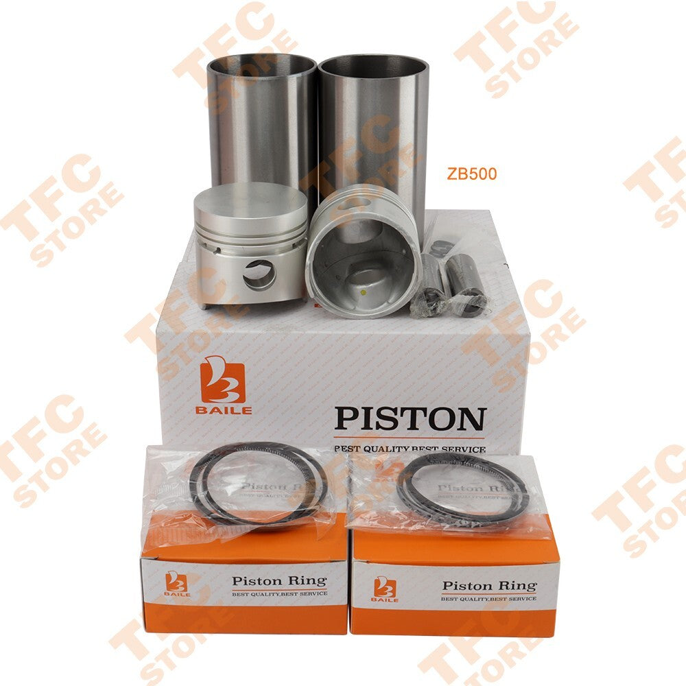2 Set STD Cylinder Liner Kit W Piston (Pin Clip) Rings for Kubota ZB500 Engine