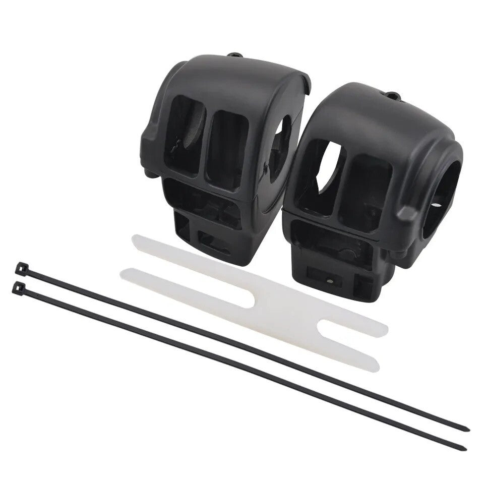 Black Switch Cap kit Hand Control Switch Housing Cover for Harley Touring 96-13