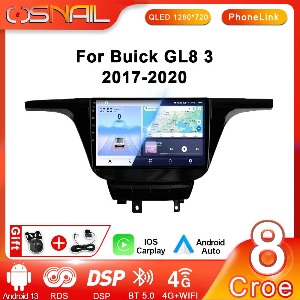 Android Car Radio for Buick GL8 3 2017-2020 Player GPS Stereo CarPlay Screen