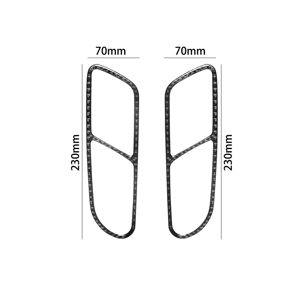 2X Carbon Fiber Rear Door Handle Trim for Volkswagen for Tiguan 2013-2017