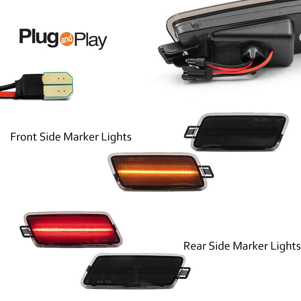 Suitable for 12-18 for Audi A7 S7 RS7 Quattro Smoke Bumper Side Marker Signal Light Kit