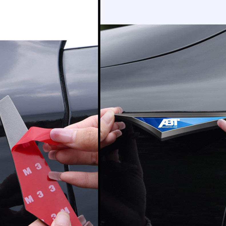 Side fender stickers and badges for Volvo XC60 cars, stainless steel, black, 2-piece set