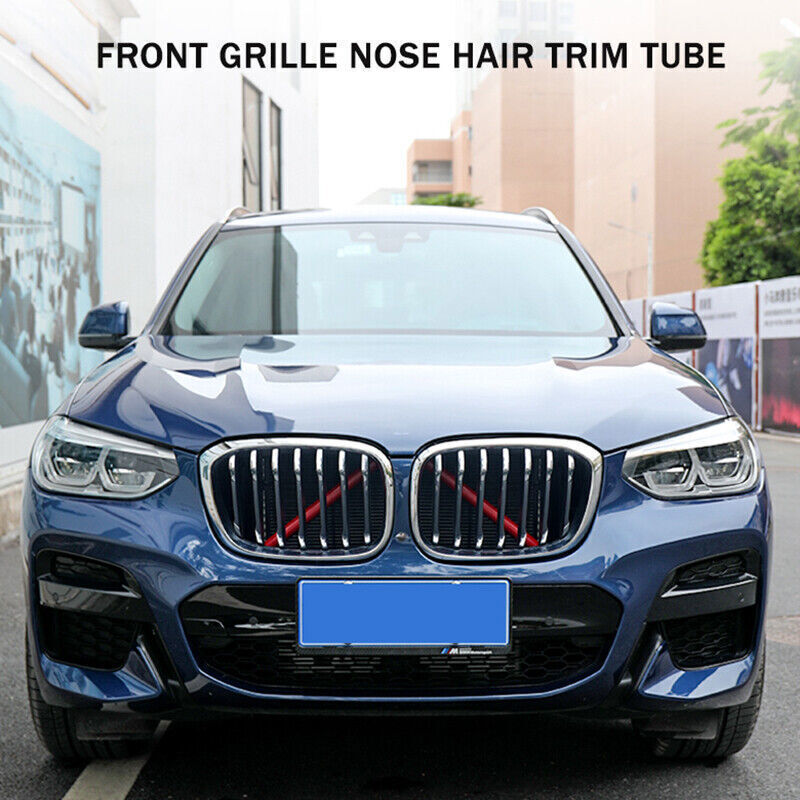 2 for 2020-2023 for BMW 3 Series G20 G28 Red Front V Brace Grill Trim Strips Cover