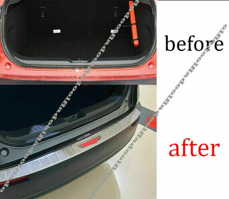 for Mazda CX-30 20-22 Silver Steel Outer Rear Bumper Protector Sill Plate Cover