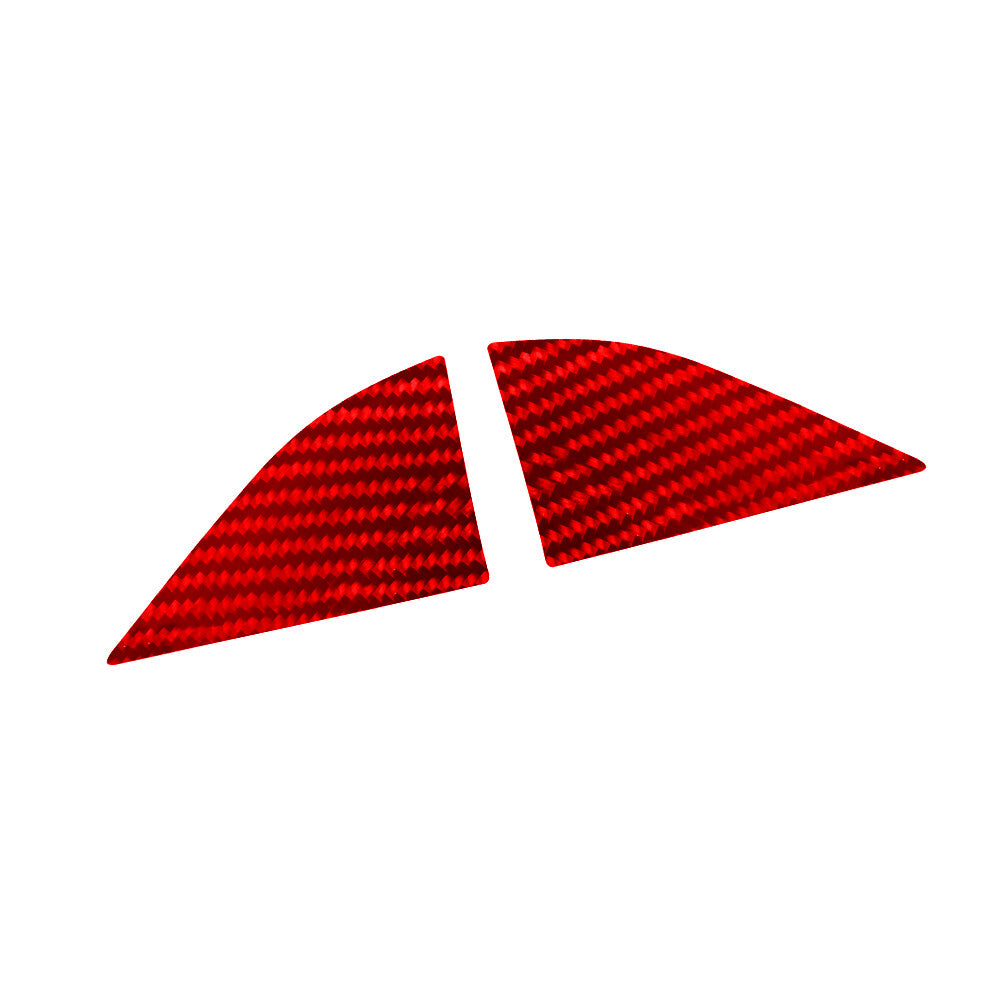 Red Carbon Fiber Front Pillar Panel Trim Cover for Hyundai for Veloster JS 2019-2022