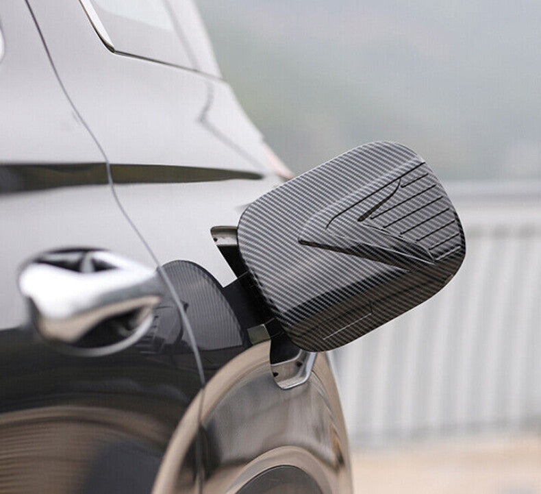 for Hyundai Palisade 2020-2024 Carbon Fiber Fuel Filler Gas Tank Cap Cover Trim