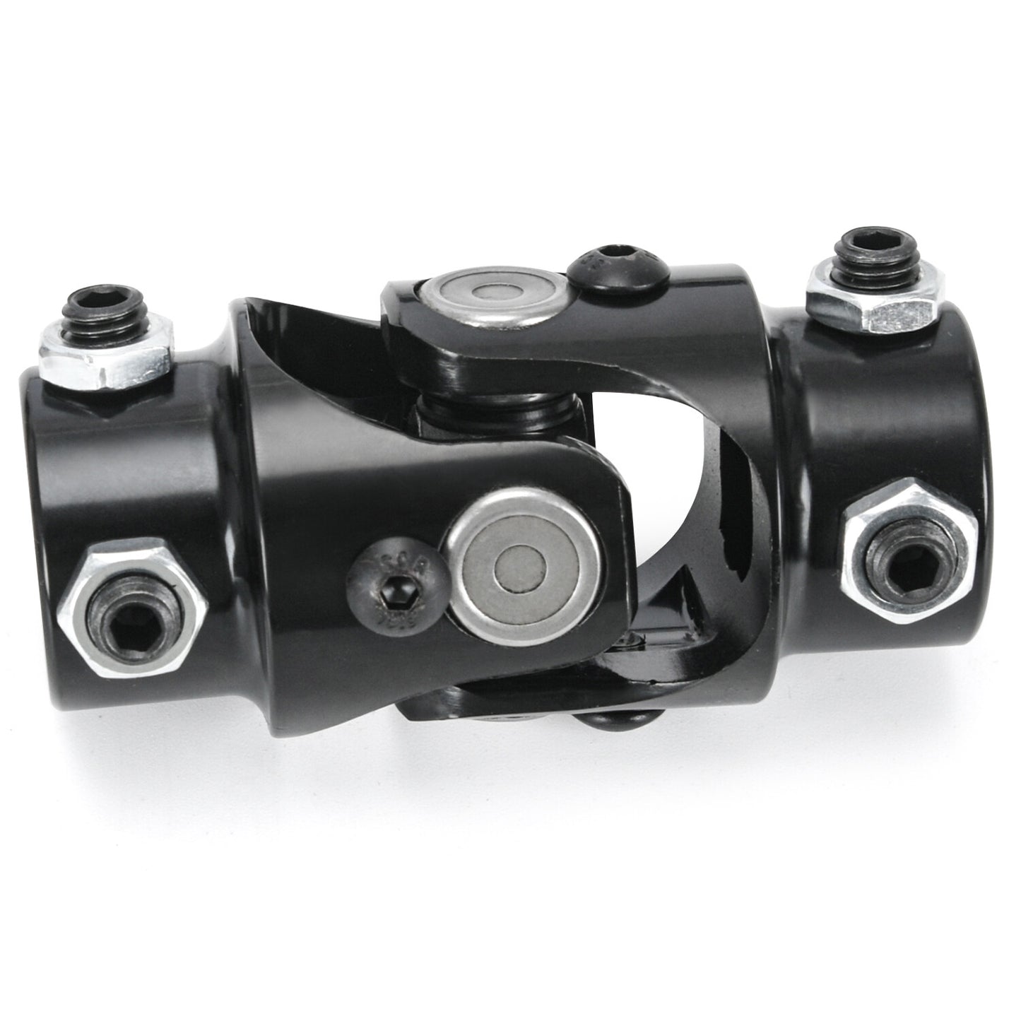 Steering Box 3 Black U Joint 36 Solid Steel Shaft 1DD + 3/4-30 X 3/4DD GM