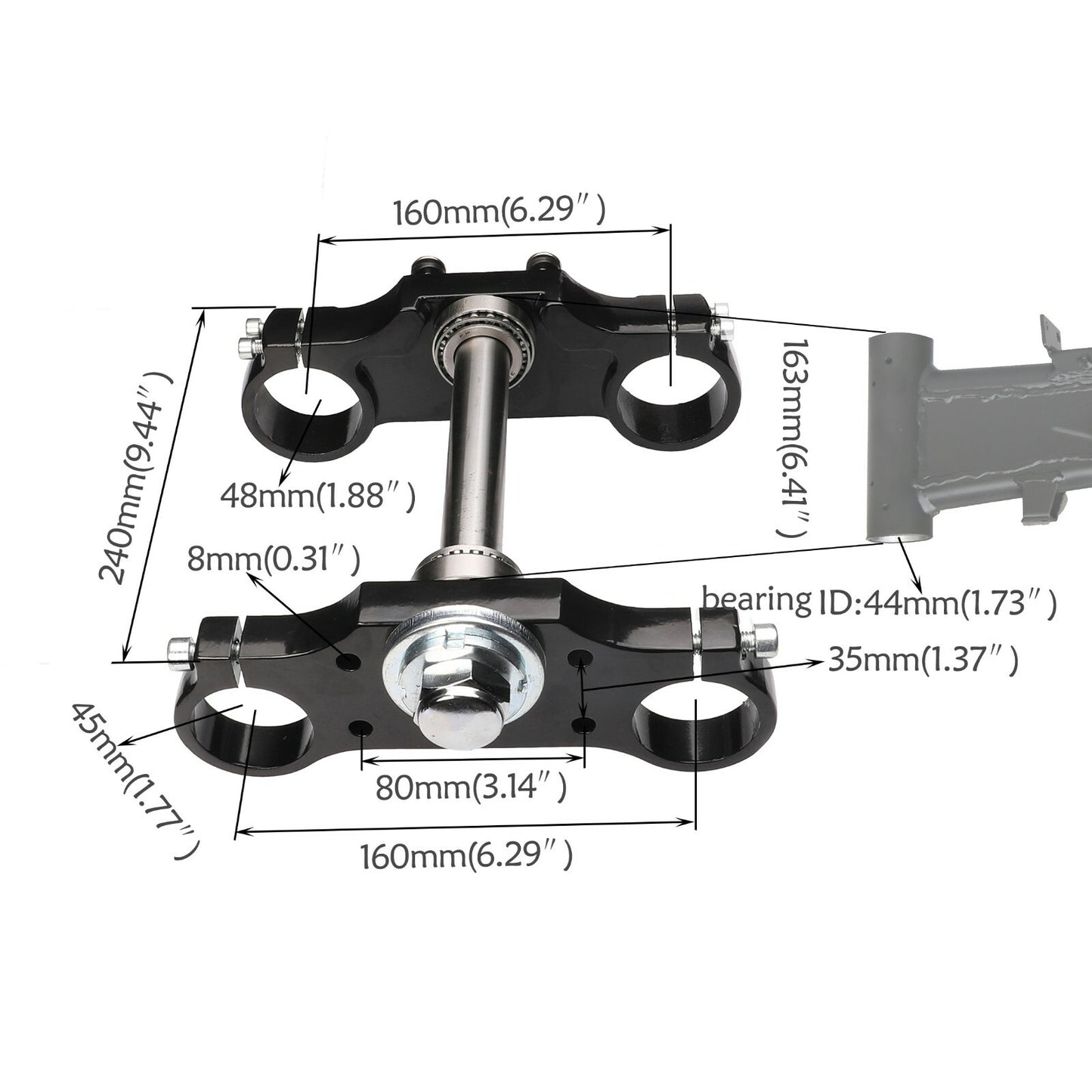 14-inch and 12-inch wheels, 60/100-14 tires, front fork, swingarm kit, cooler, 125 XR70 KLX110