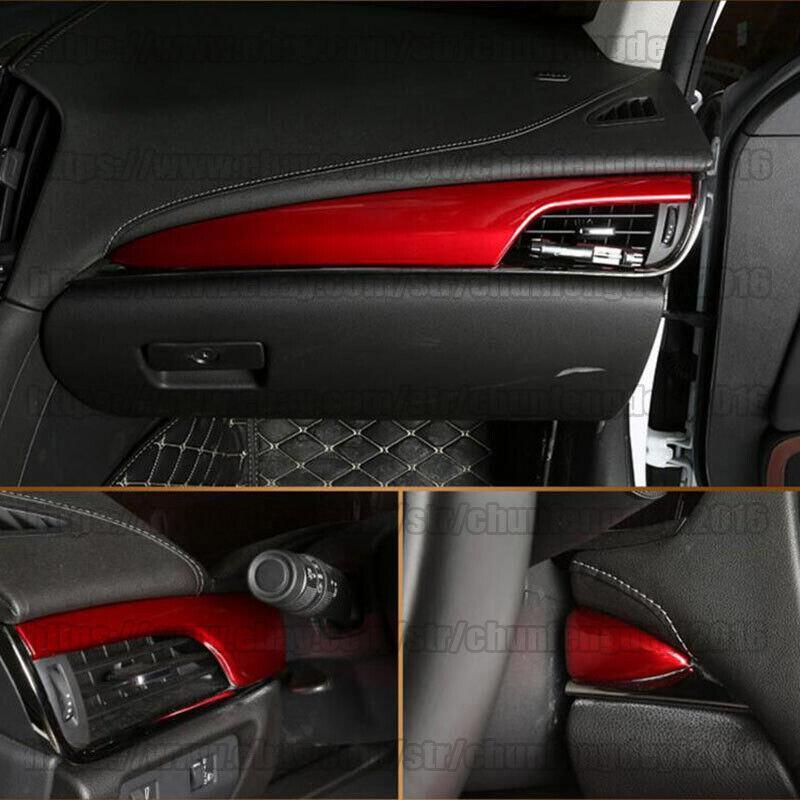4PCS Red ABS Car Interior Door Panel Cover Trim for Cadillac ATS 2013-2019