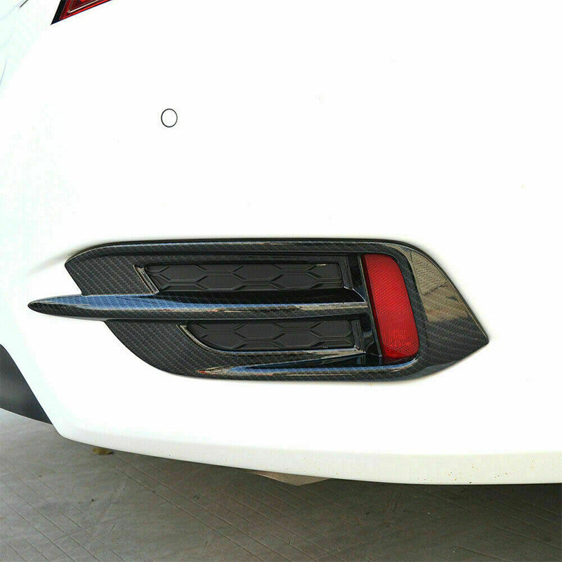 for HONDA for Civic Sedan 19-21 Carbon fiber Rear Bumper Fog Light Lamp Cover Trim