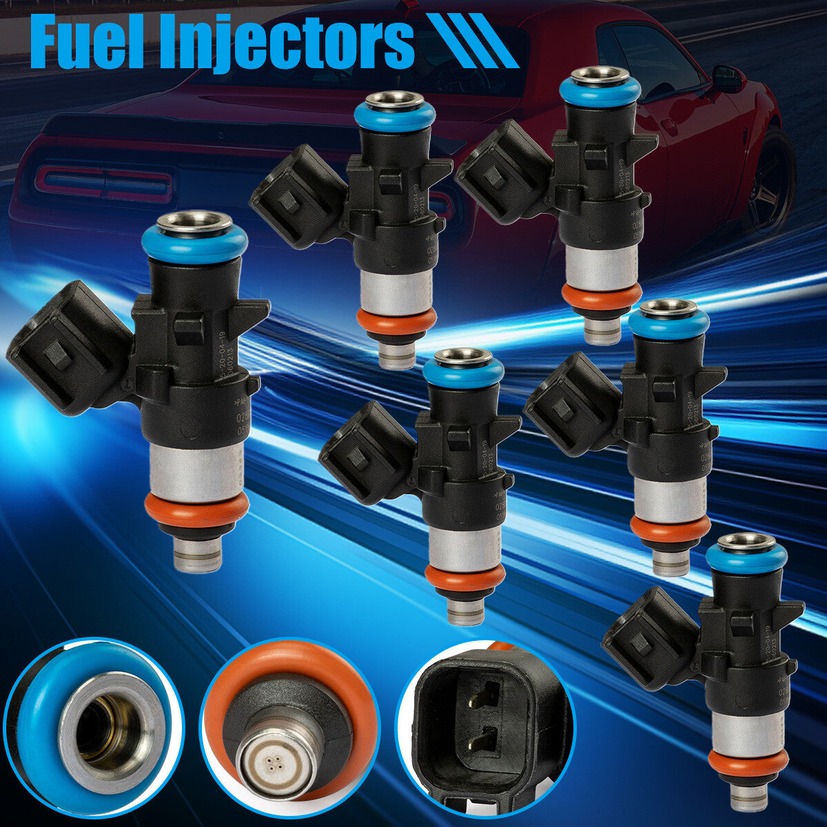6pcs For 2011-2017 for Dodge Grand Caravan 3.6L V6 New Fuel Injectors 0280158233