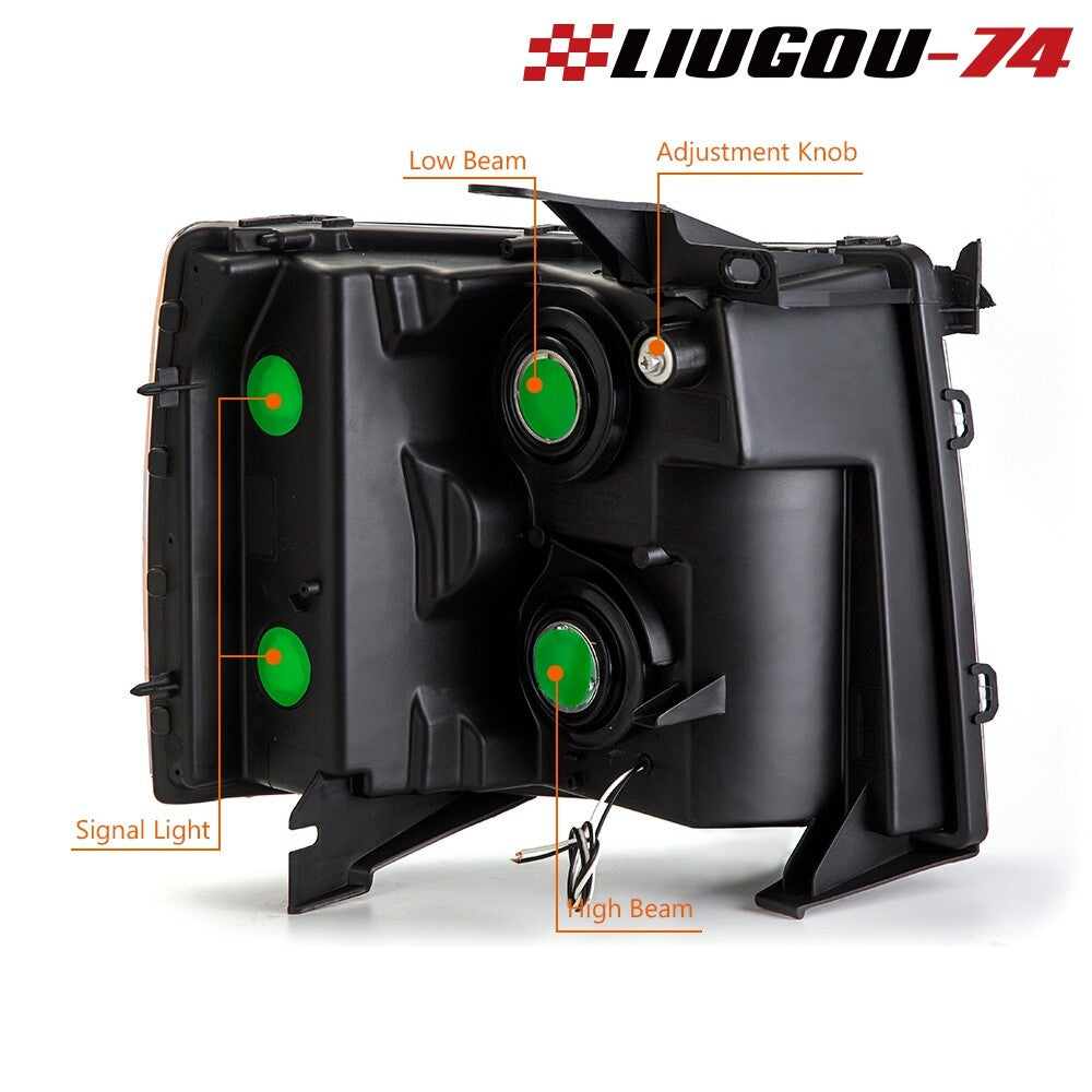 LED DRL light strip, black/amber corner light suitable for 07-14 for Chevrolet Silverado