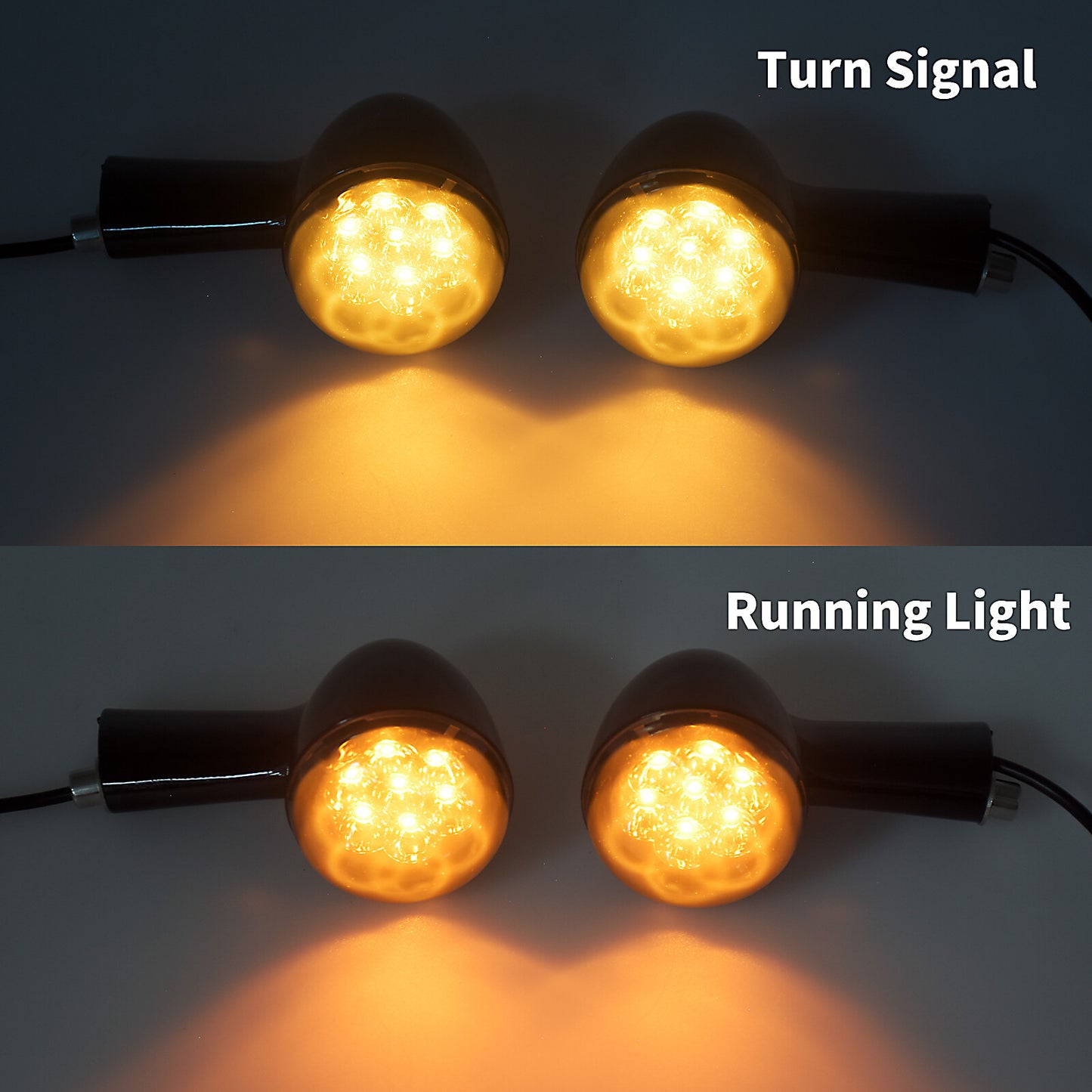Black Long Bracket Rear Turn Signals Light for Harley Sportster 883 1200 92-2022