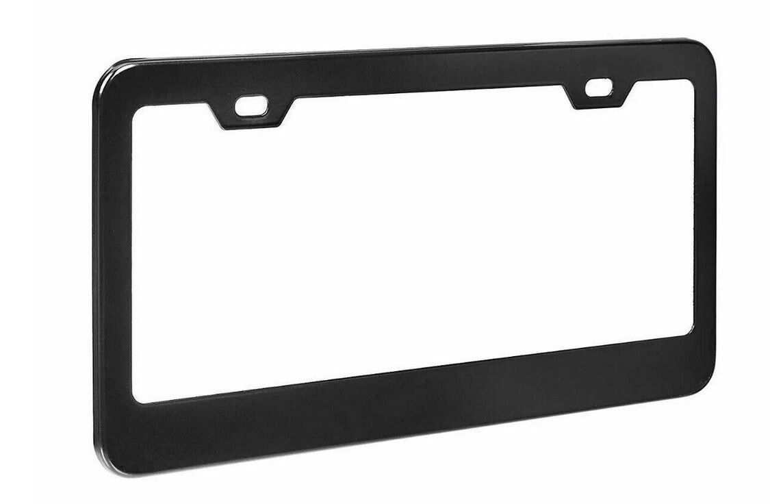 Car license plate frame cover for trunk, black standard metal, suitable for ford 2-piece set.