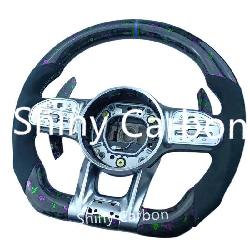Forged carbon fiber steering wheel for AMG C63 E63 CL63 S63 G63 CLA GLE upgrade