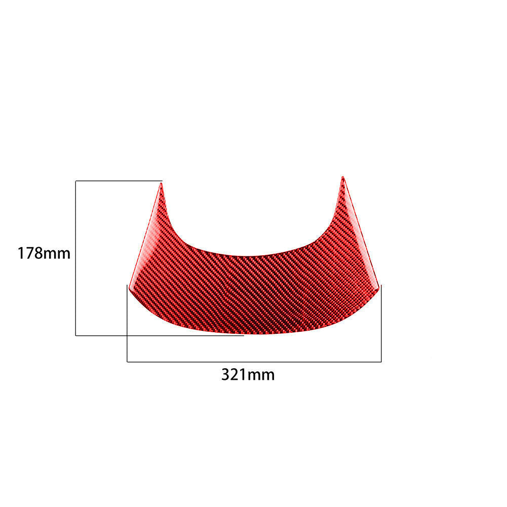 Red for Chevrolet for Corvette C7 2014-2019 Carbon Fiber Rear Center Cover Trim