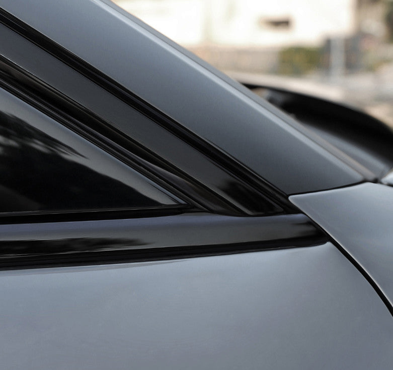 Glossy Black Decorate 10P For 2019-2023 for AUDI A7 S7 Window Trim Strips Cover ABS