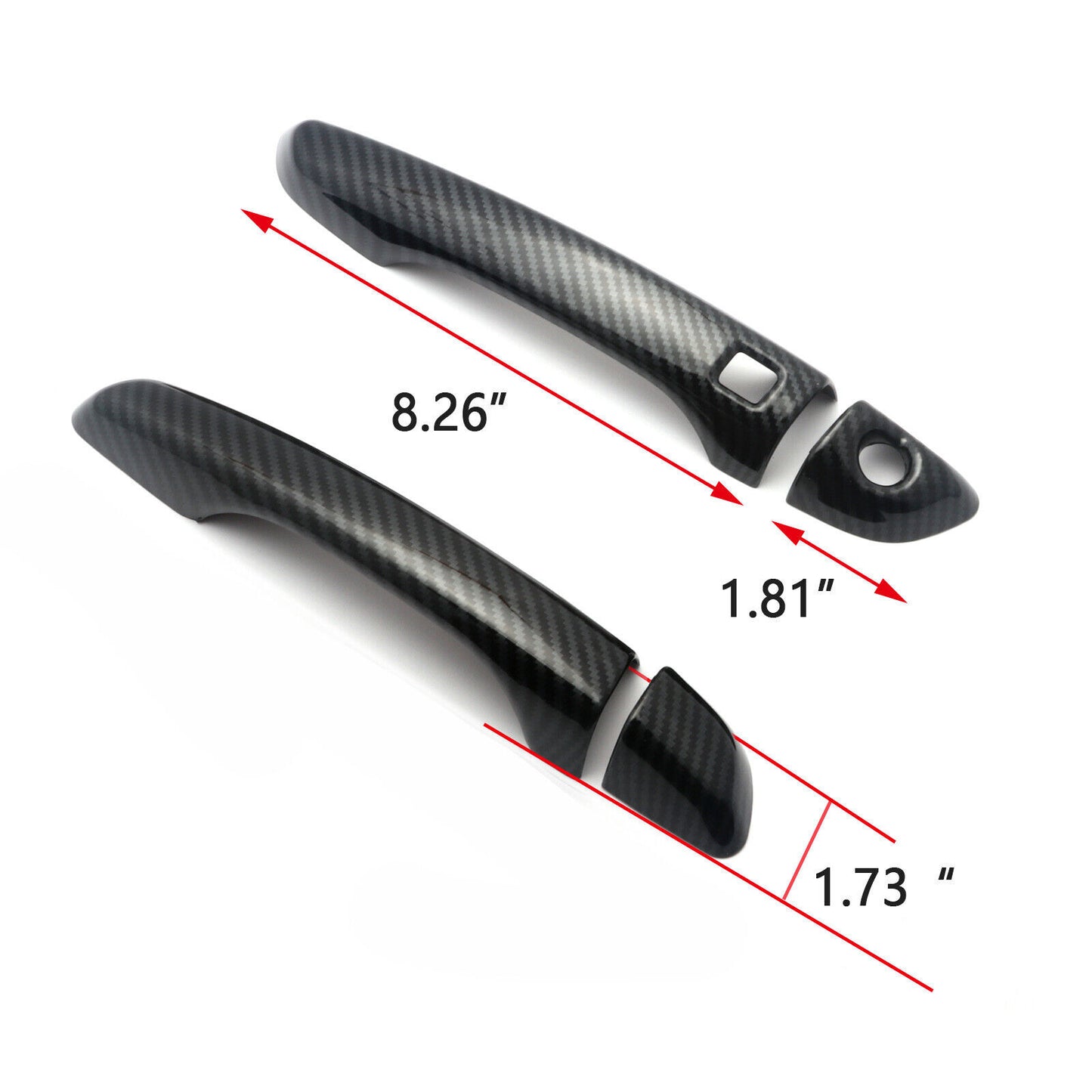 for Hyundai for Elantra 2017-2020 Carbon Fiber Texture Door Handle Cover Trim 4PCS