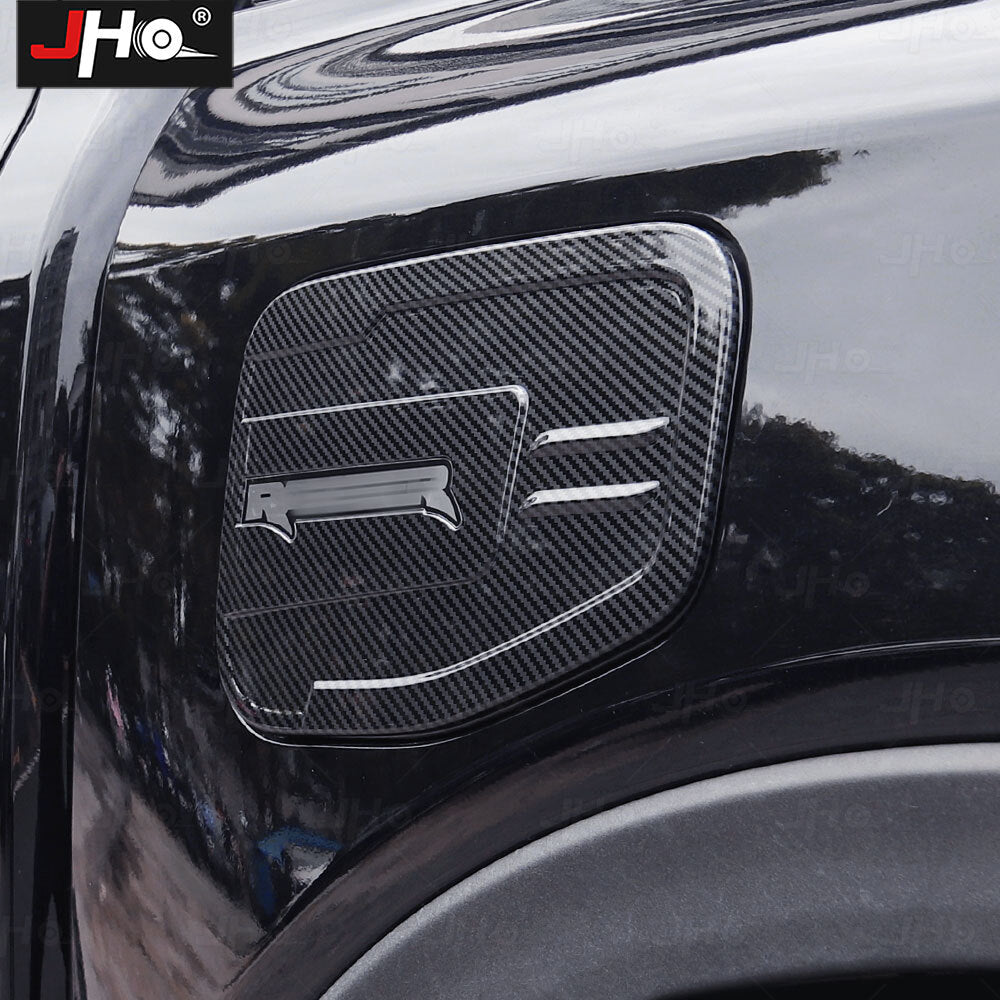 Carbon Fiber Door Fuel Tank Gas Cap Decor Cover Trim for Ford Ranger 2023-2024