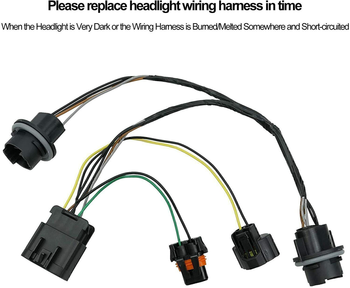 Head Light Wiring Harness Socket Right or Left for Chevrolet Silverado 25962806