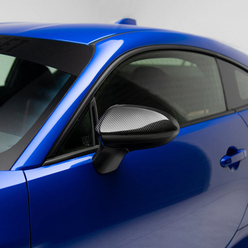 Genuine carbon fiber decorative protective cover for car rearview mirrors, suitable for Subaru BRZ 22-23