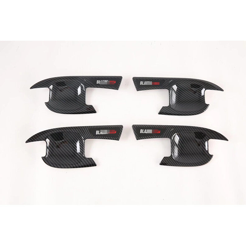 for Chevy Blazer 2019-2022 Carbon Fiber Door Handle Bowl Molding Cover Trim 4pcs