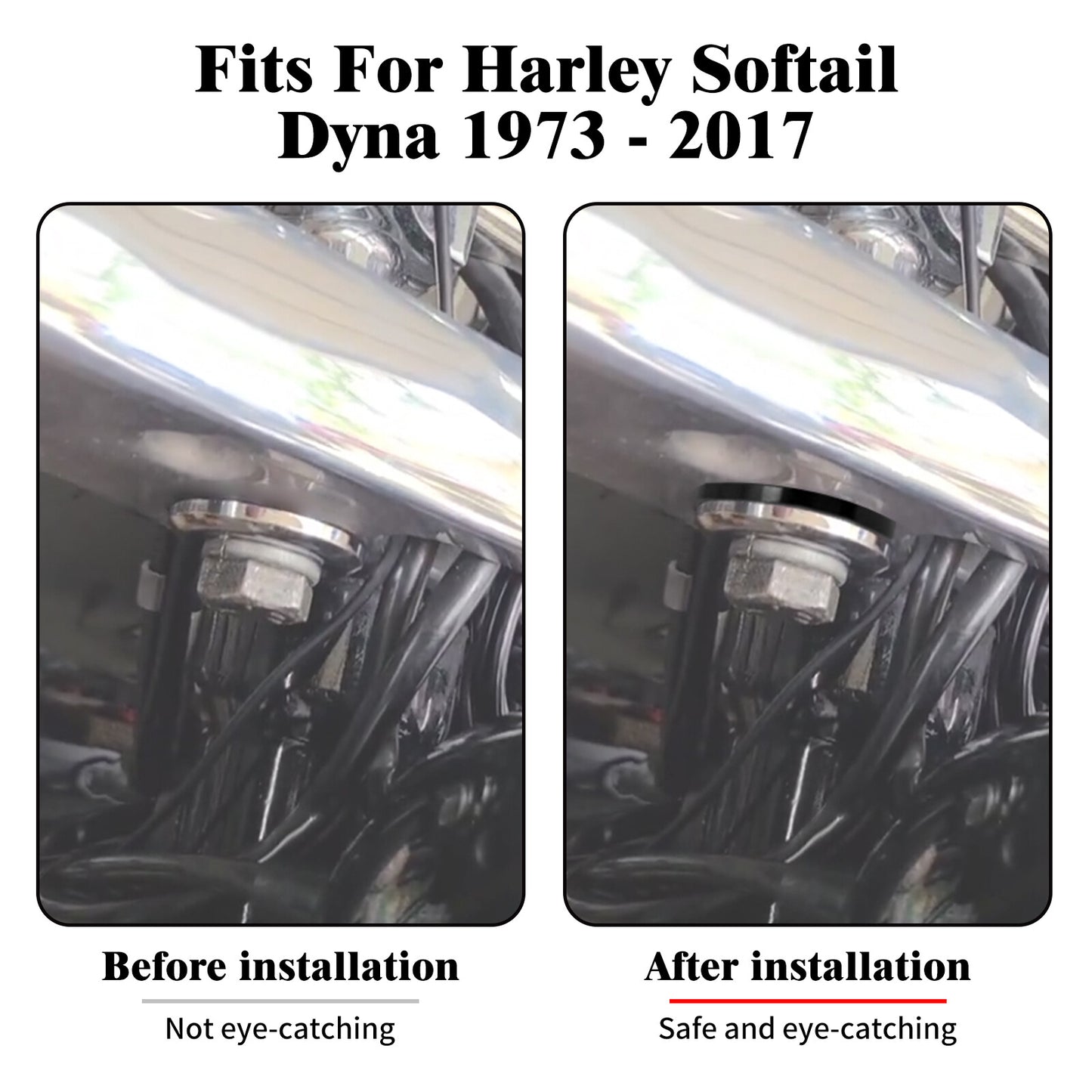 Black Handlebar Riser Bushing Fit for Harley Dyna Fat Bob Low Rider 1973-2017