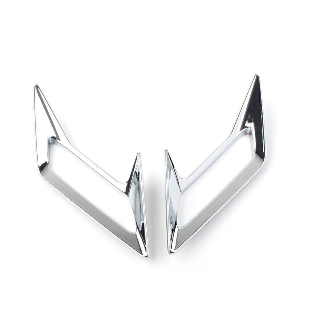 Chrome Front Fender Vent Trim Accent Air Intake Cover Cap Decal for Honda GL1800