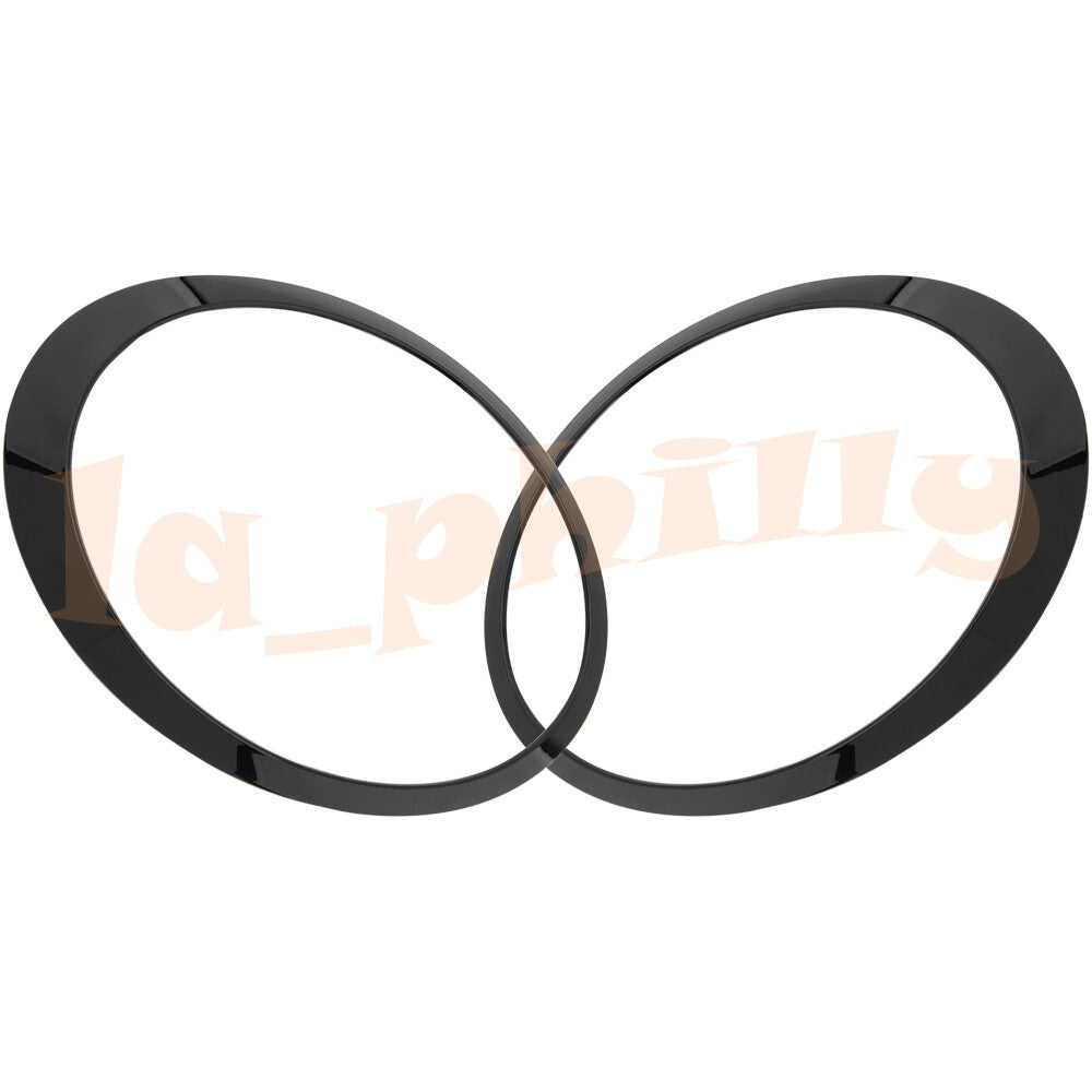 Pair Front Left Right Headlight Trim Ring Fits 2007-2015 for Mini Cooper Black
