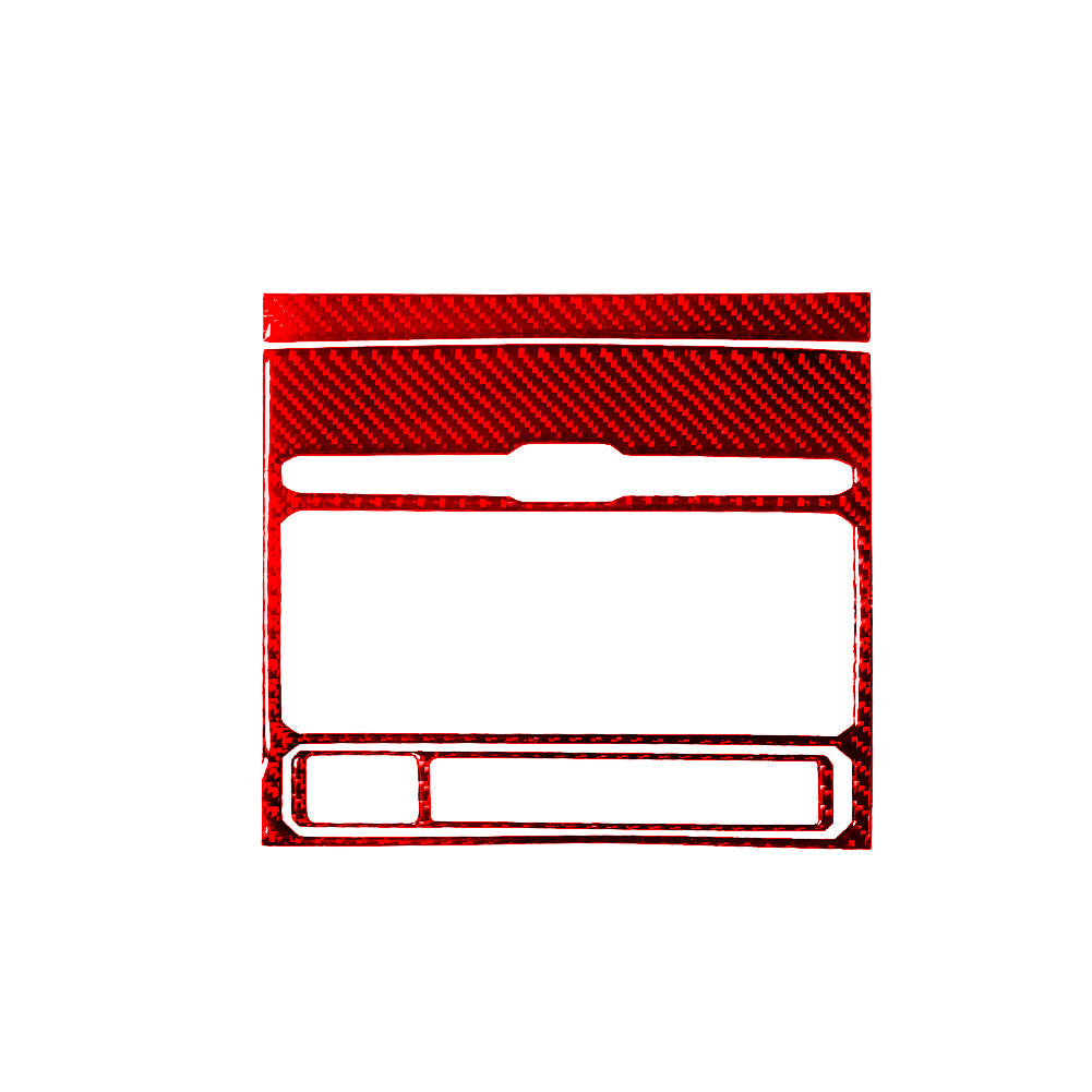 4Pcs Red Central Control Trim Type-A Carbon Fiber for Toyota Tacoma 2012-2015