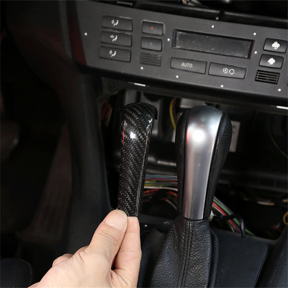 Real Carbon Fiber Gear Shift Knob Cover for BMW X3 06-10 X5 04-06 5 Series 96-07