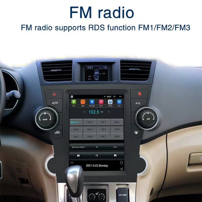 Car Android Radio Multimedia Play For HIGHLANDER 07-13 Autoradio Video GPS Navi