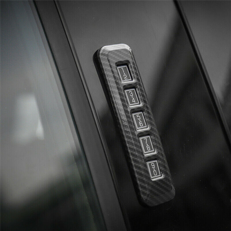 for ford F-150 F150 2017-2020 Door Lock Password Button Cover Trim Carbon Fiber