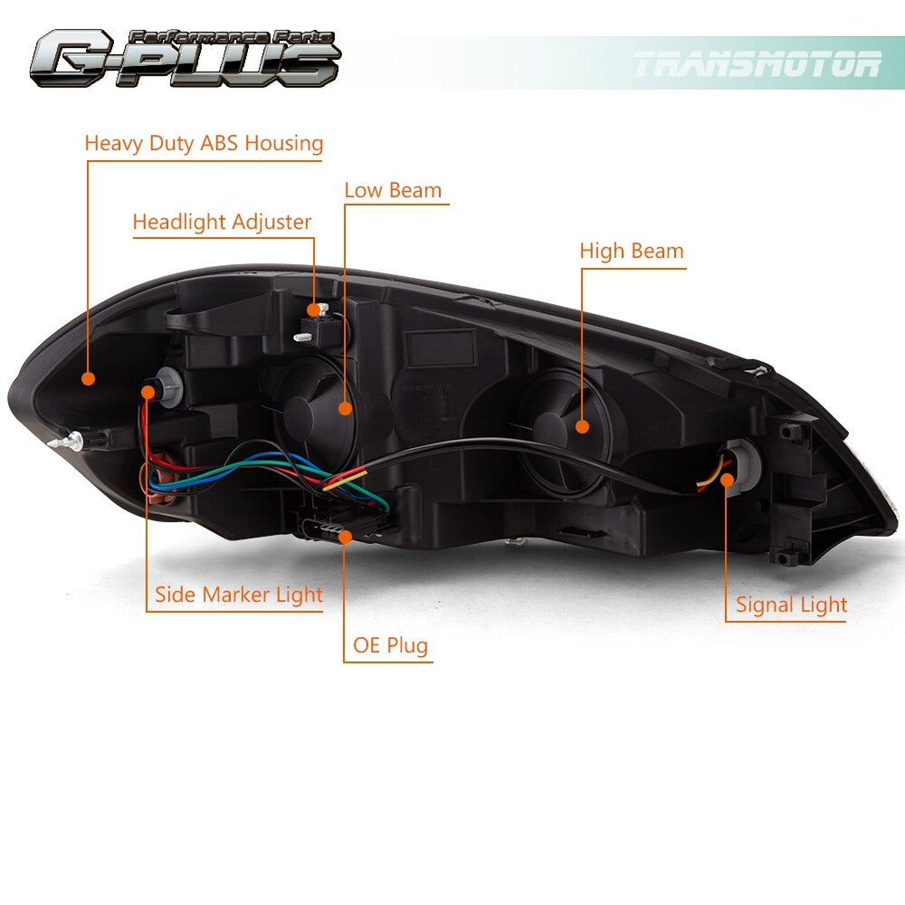 Suitable for a pair of 2009 for Chevrolet Impala 06/07 Monte Carlo chrome-plated headlights.
