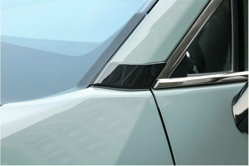 Glossy Black A-Pillar Front Triangle Molding Cover Trim for Toyota RAV4 2019-22