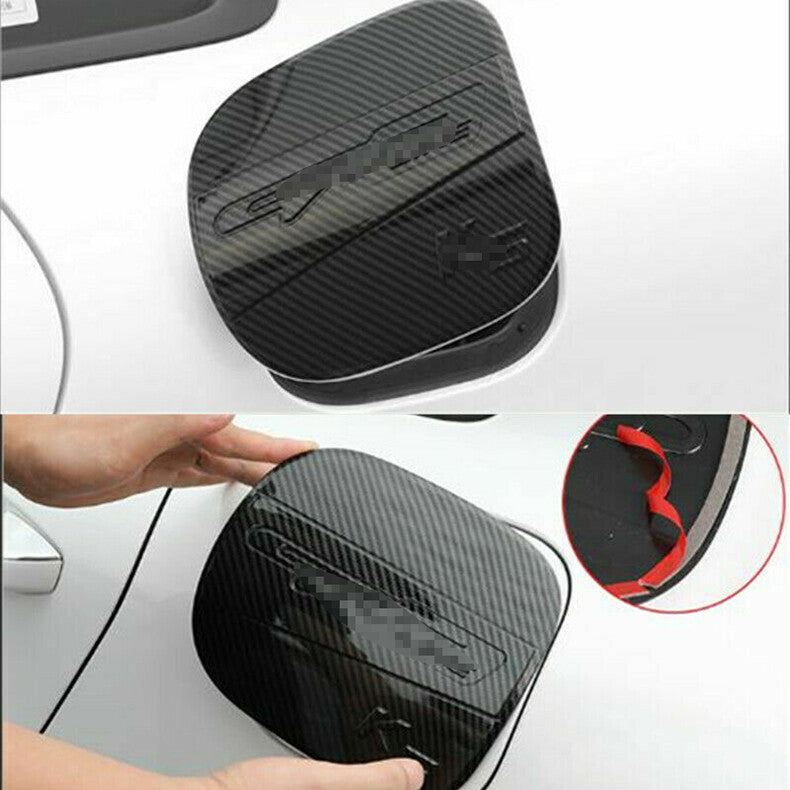 for Kia K5 2021-2023 Carbon Fiber Car Filler Fuel Door Tank Gas Cap Cover Trim