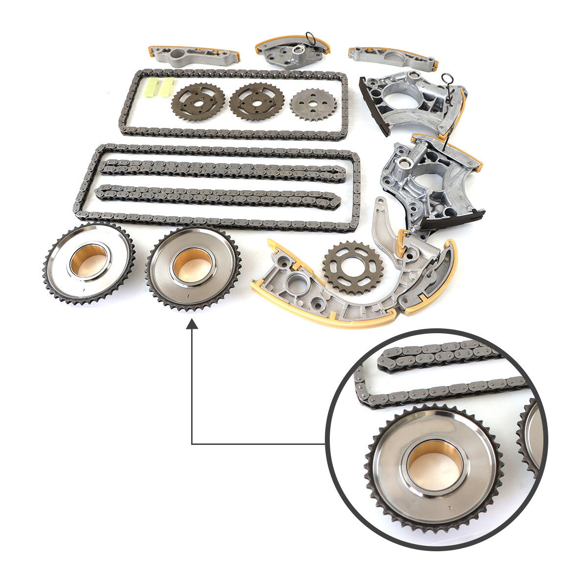 Timing Chain Tensioner Kit Camshaft Adjuster Kit for VW for Audi 4.2L BAR CAUA BVJ