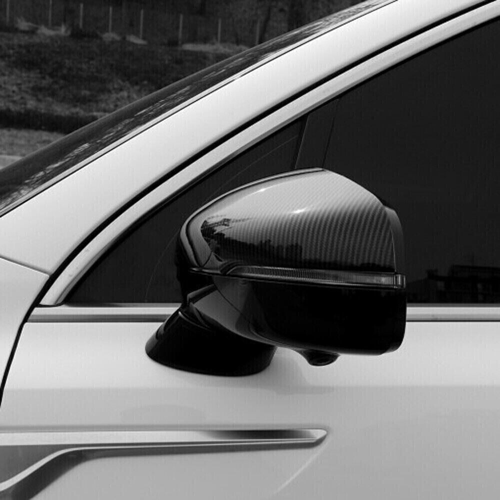2X Carbon Fiber Look Side Door Rearview Mirror Cover Trim for Kia Sorento 21-22