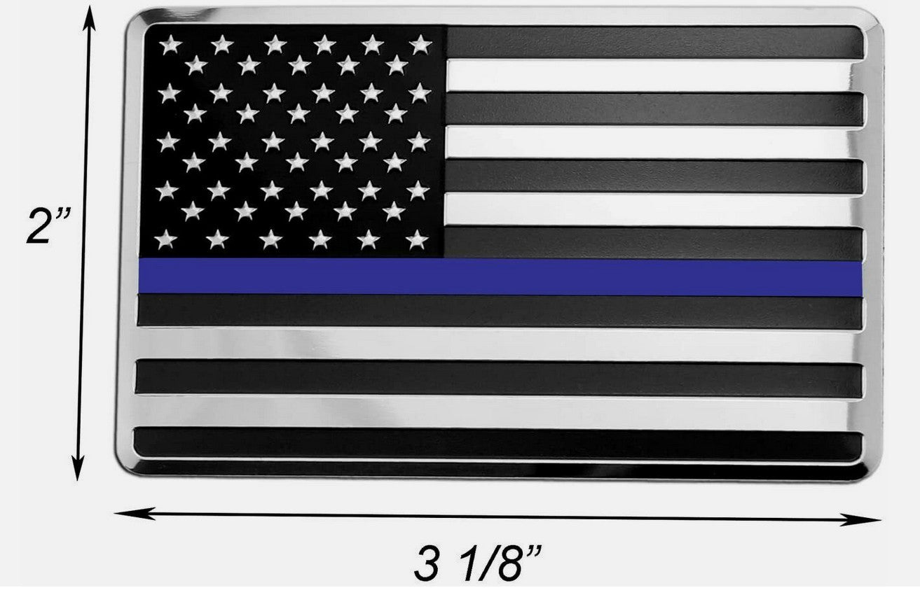 Car side fender rear trunk badge chrome black and blue American flag applicable to for Chevrolet