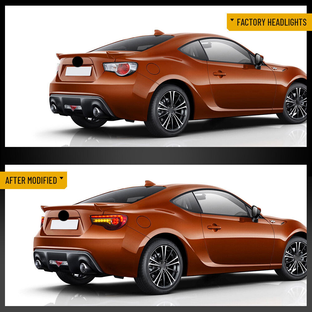 One pair of red LED taillight assemblies suitable for 2013-2020 for Subaru BRZ/ for Scion -S/ for Toyota 86