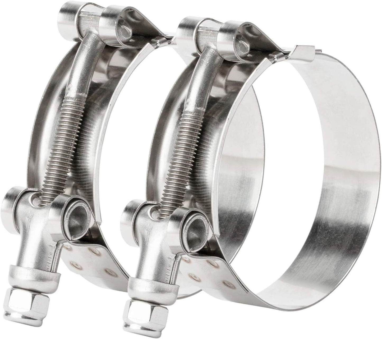3-inch T-bolt hose clamps, stainless steel, for turbine intake intercooler hose clamps (4 pieces)