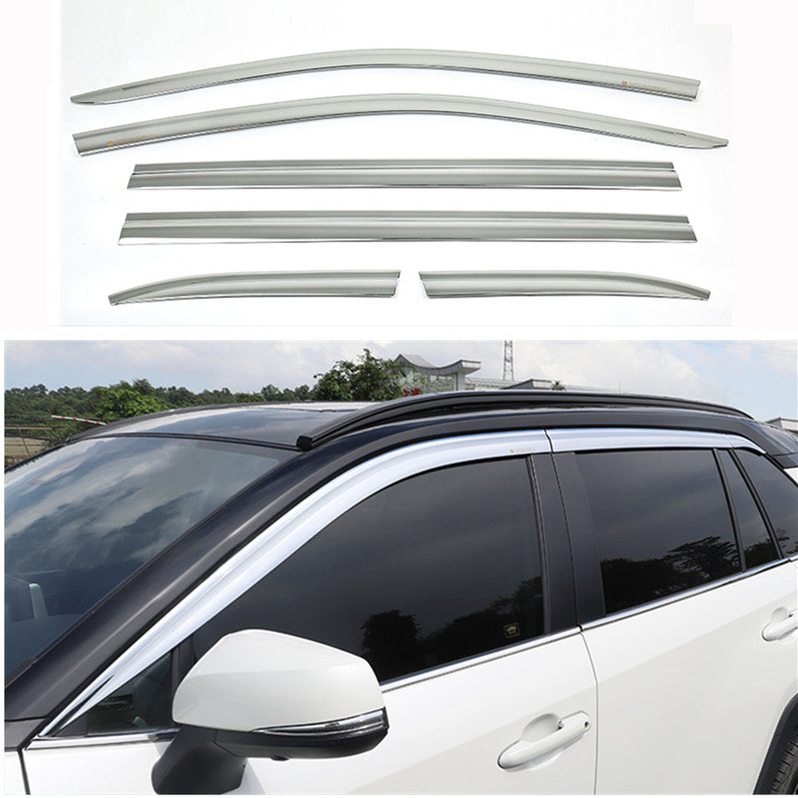 6P for Toyota Highlander 2020-2023 Chrome Window Visor Vent Shade Sun Rain Guard