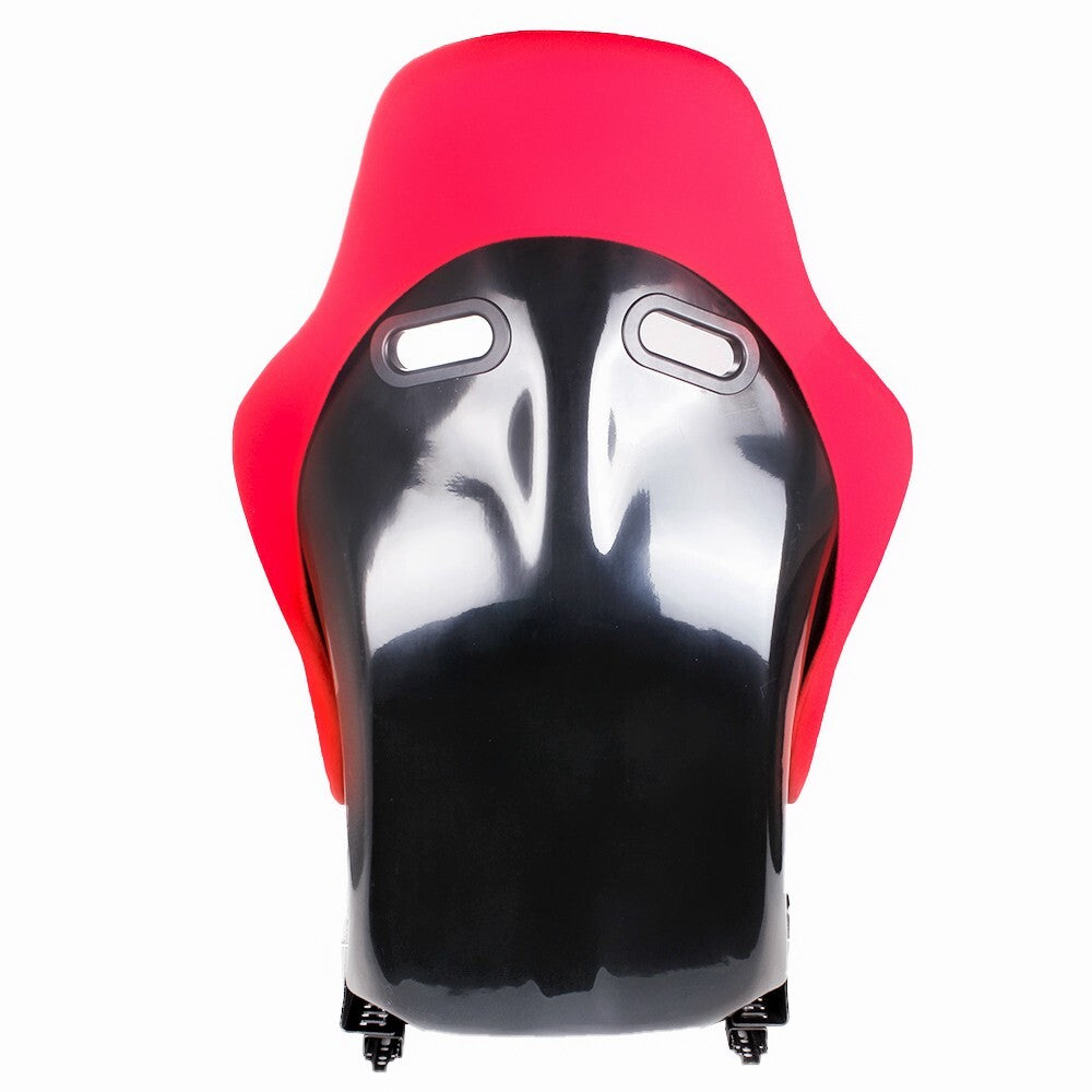 Full Red Universal Racing Adjustable Bucket Reclinable Seats Slider Rail