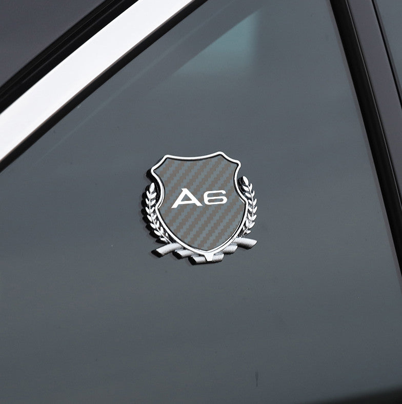 Suitable for Audi Q3 car side fender window badge decals and carbon fiber