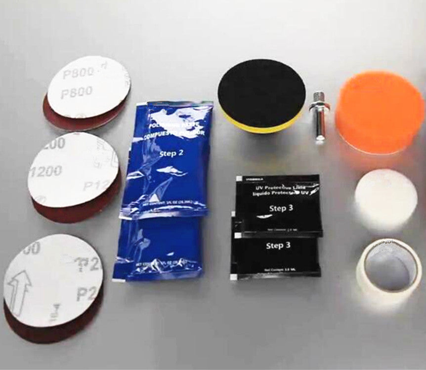 Car Plastic Headlight Cleaning Restoration System Polishing Compound Auto Tool