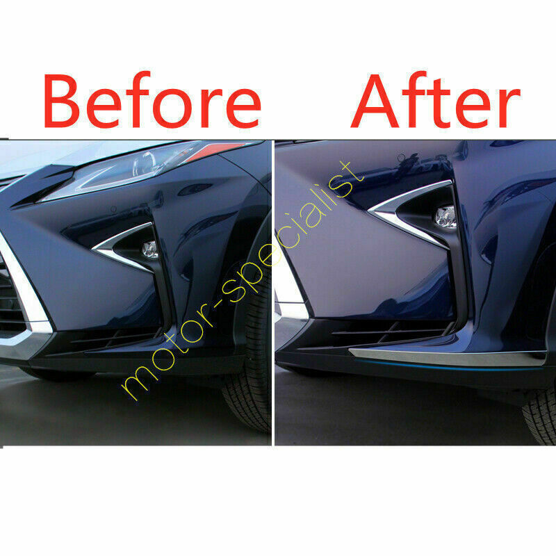 for Lexus RX350 RX450H 2016-2019 Silver Front Bumper Corner Guard Molding Trim