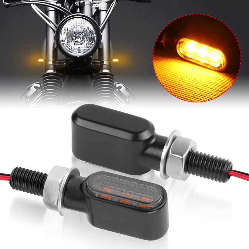 2x for Mini Motorcycle LED Turn Signal Blinker Light Indicators Lamp E24 Universal