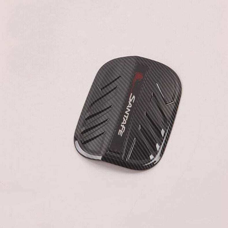 for Hyundai Santa Fe 19-22 Carbon Fiber Car Fuel Filler Cover Gas Tank Cap Trim