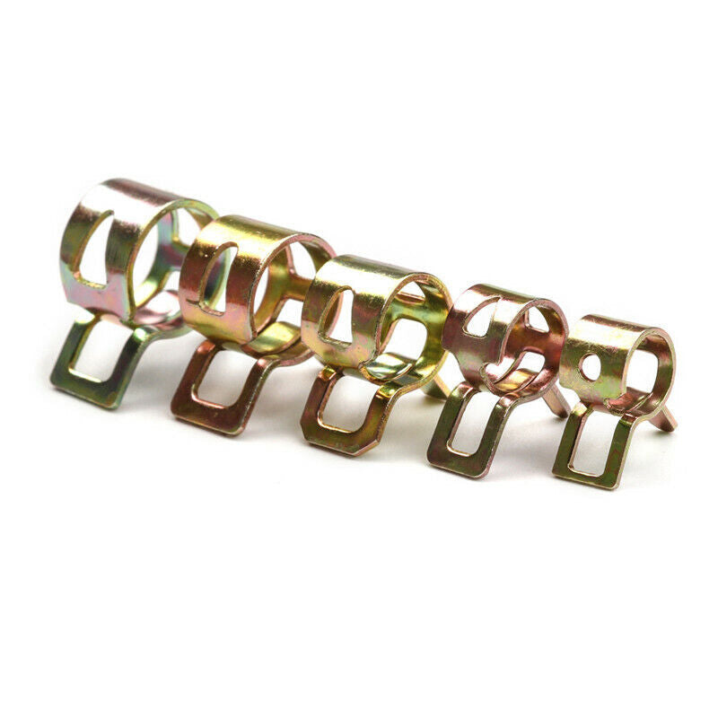 75 PCS Spring Band Fuel Silicone Vacuum Hose Pipe Air Clip Clamp Assortment Tool
